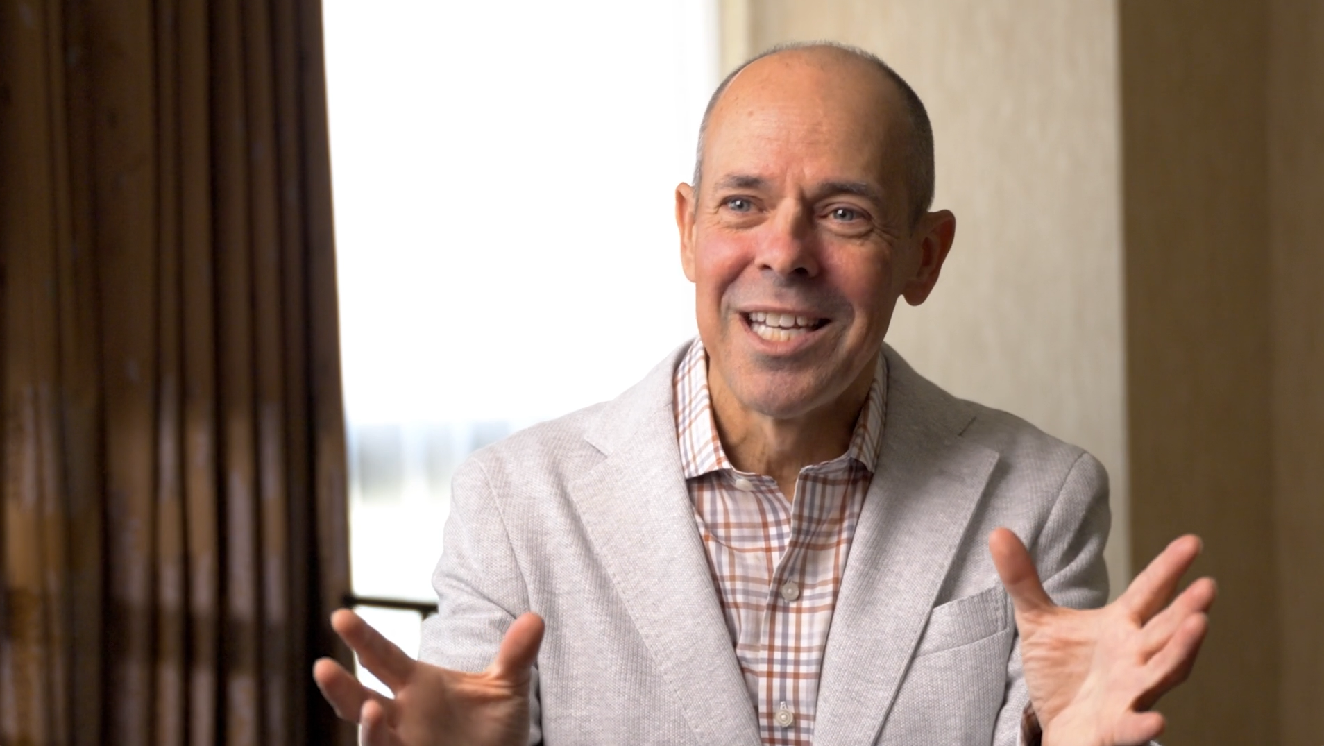 John Austin being interviewed about strategic foresight